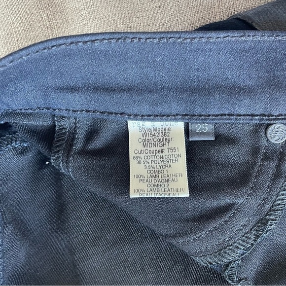 RAG & BONE Halifax Leather-Panel Motocross Jeans, Midnight - Picture 6 of 7